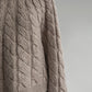 TOMO MIX CABLE HANDKNIT - OAT HEATHER