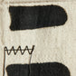 Stability Bogolan Wall Totem in White with Black Lines