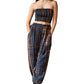 Jane Balloon Pants With Matching Tube Top Set in Deep Sea Blue