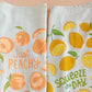 Peach Tart - Dish Towel Set of 2