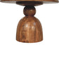 Solid Wood Sculpted Pedestal Coffee Table