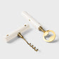 Pinstripe Inlay Bar Accessories Gift Set, Wooden Box with Corkscrew & Bottle Opener