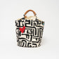 Weekender Bag - Black Kuba with Red Beaded Heart
