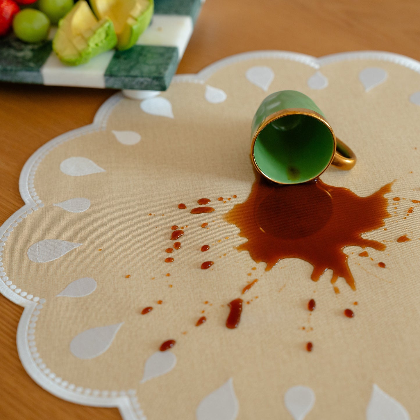Ivory Petal Spill Proof Placemat