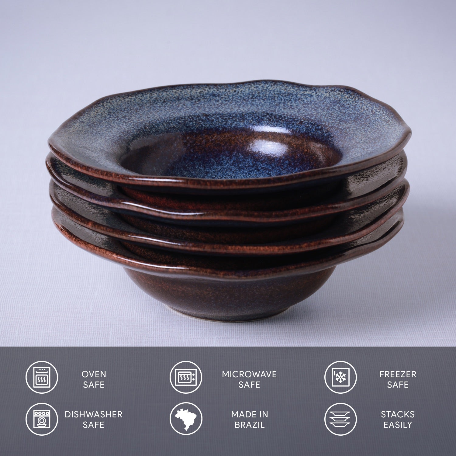 Dessert/Deep Rim Plate Set of 4