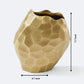 Faceted Gold Aluminum Vase | Modern Sculptural Décor