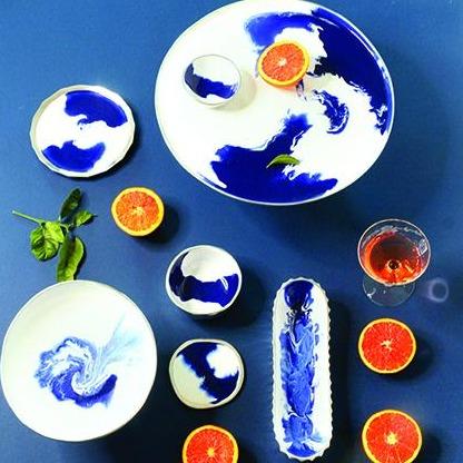 Aquos Long Bread Tray Blue