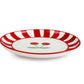 S/2 Ceramic Cherry Dessert Plate - Red