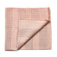 Silica Rose In Shades of Salmon Gray Stripes Pattern Soft Handwoven Merino Throw