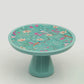 Aqua Flora Pedestal Cake Stand