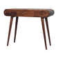 Solid Wood Honey Caramel Round Dressing Table