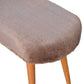 Solid Wood Faux Fur Fabric Bench