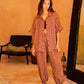 Vanessa Linen Gingham Balloon Pants in Red