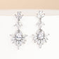 Platinum Chandelier Zircon Earrings