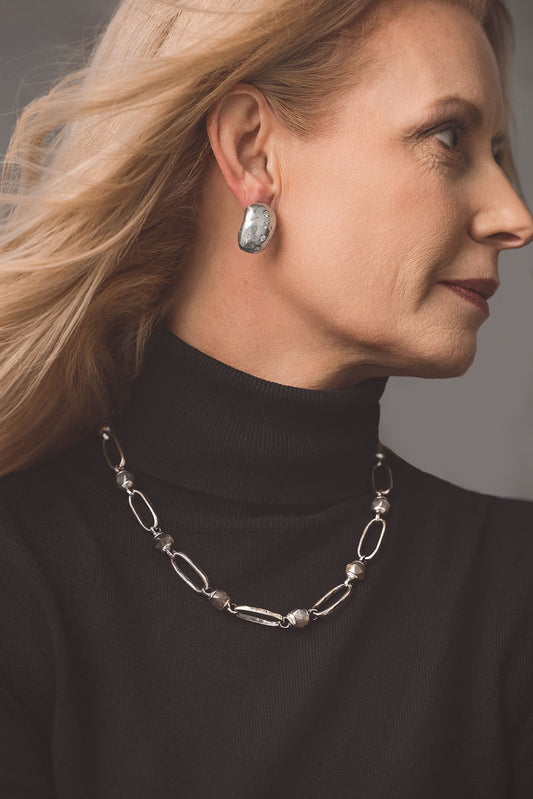 Stone Silver Necklace