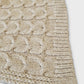 Muru Collection - Pima Cotton & Undyed Baby Alpaca Light Tan Cable Throw