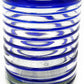 Blue Spiral Design Tumbler Glasses - Set of 6
