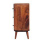 Solid Wood Curved Honey Caramel Chest