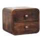 Solid Wood Mini Curved California Walnut Wall-Mounted Bedside Table