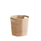 Natural Octagon Basket with Sage Handle
