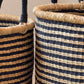 Handwoven Hamper - Natural with Black Stripes - Large