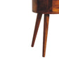 Solid Wood Mini Chestnut Rounded Nightstand