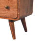 Solid Wood Curved Honey Caramel Chest