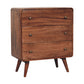 Solid Wood Curved Honey Caramel Chest
