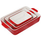 Baking dishes, Set of 3, Cherry Red