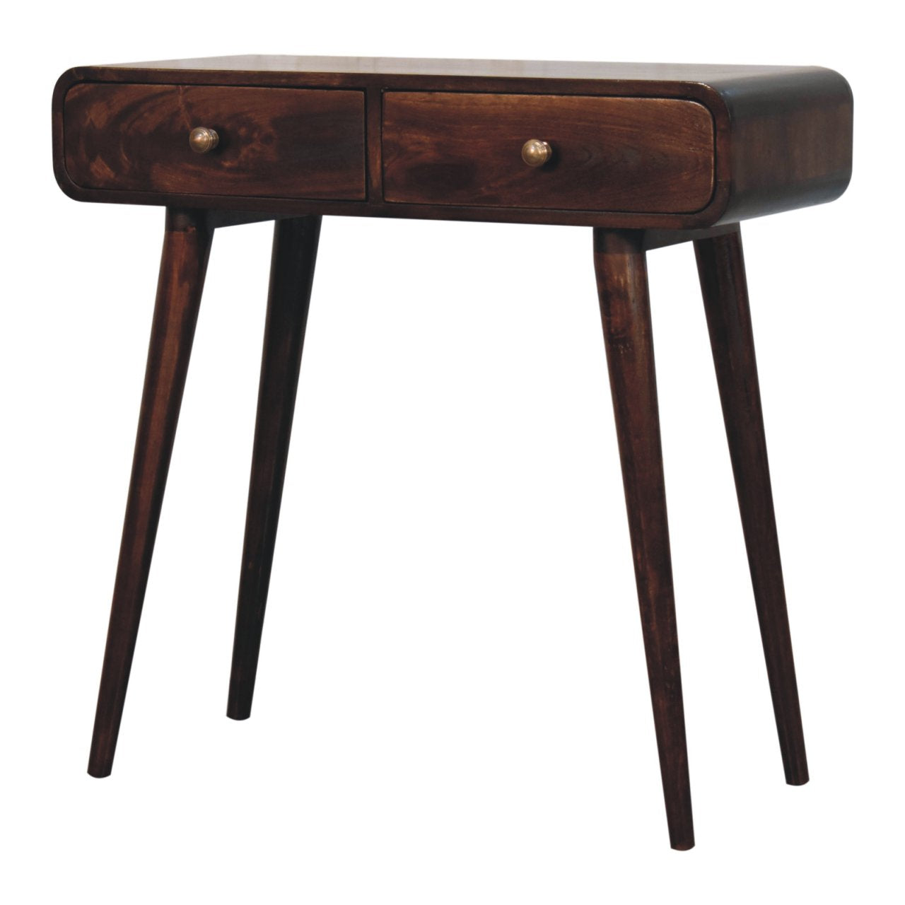 Solid Wood California Walnut Curved Hallway Table