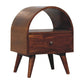 Solid Wood Chestnut Dome Bedside Table