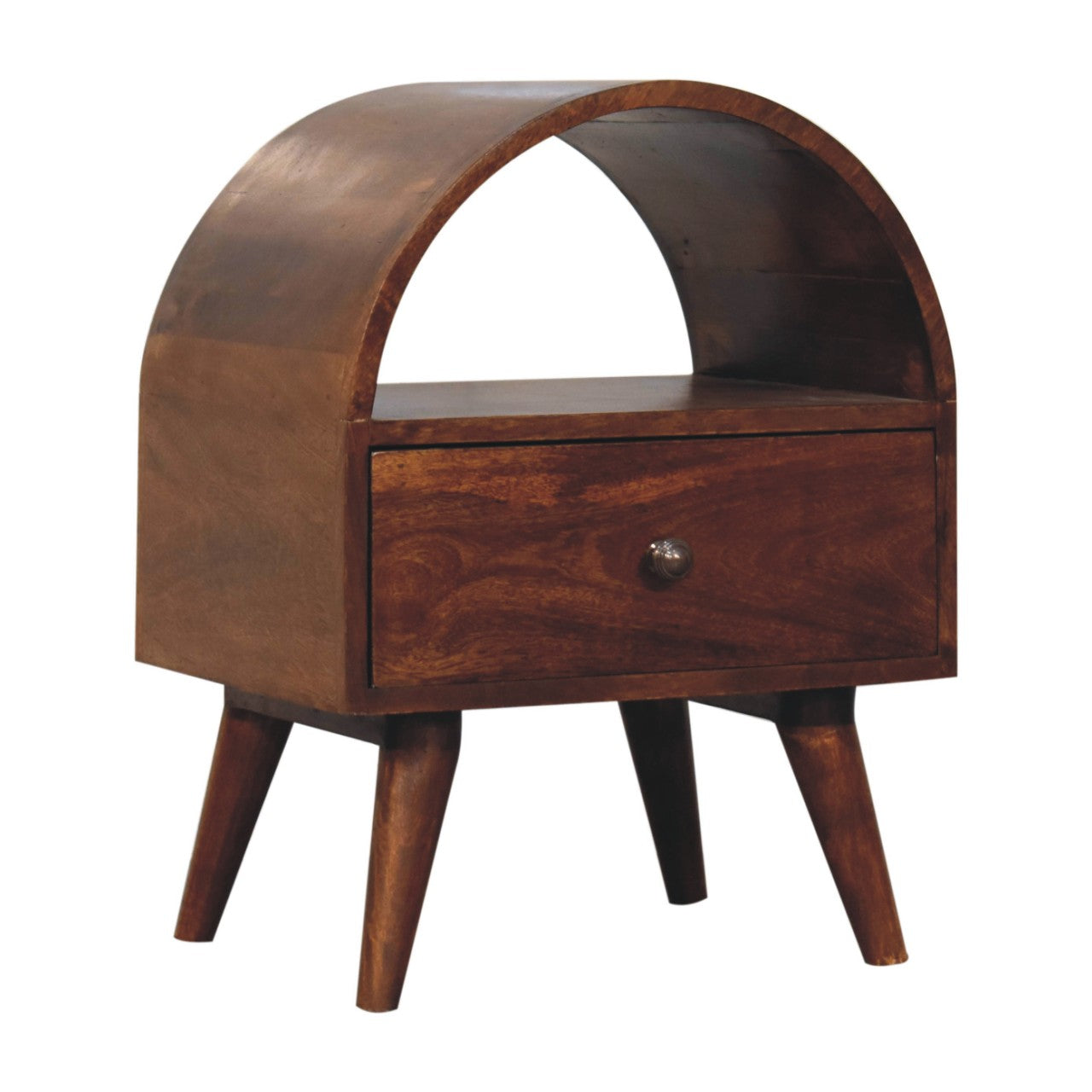 Solid Wood Chestnut Dome Bedside Table