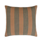 Earthy Finesse Brown cotton throw pillow cover with bold Red stripes