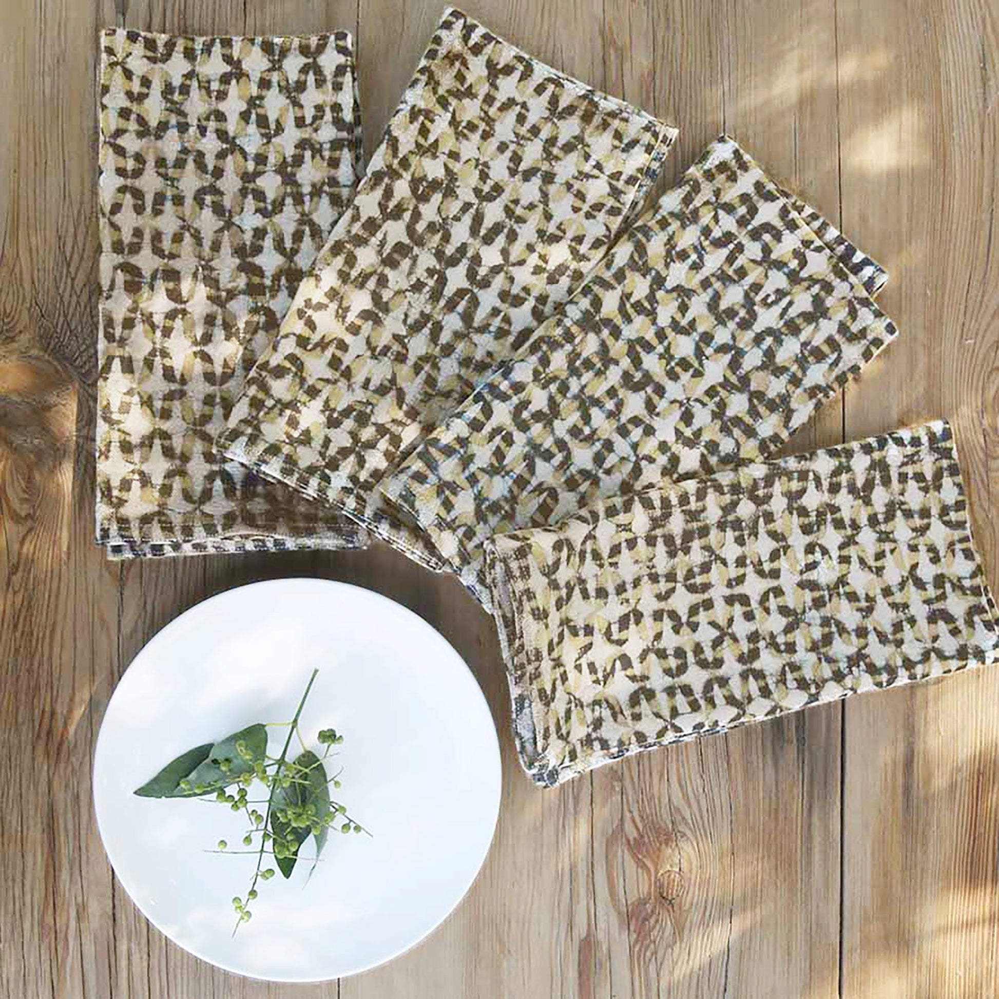 Boho Block Print Napkins (Set of 4) - Sparrow