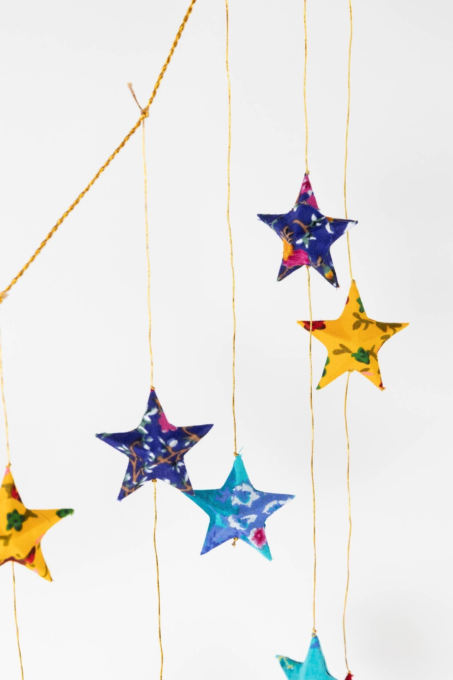 Upcycled Sari Star Valance