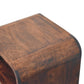 Solid Wood California Walnut Curved Edge Bedside Table