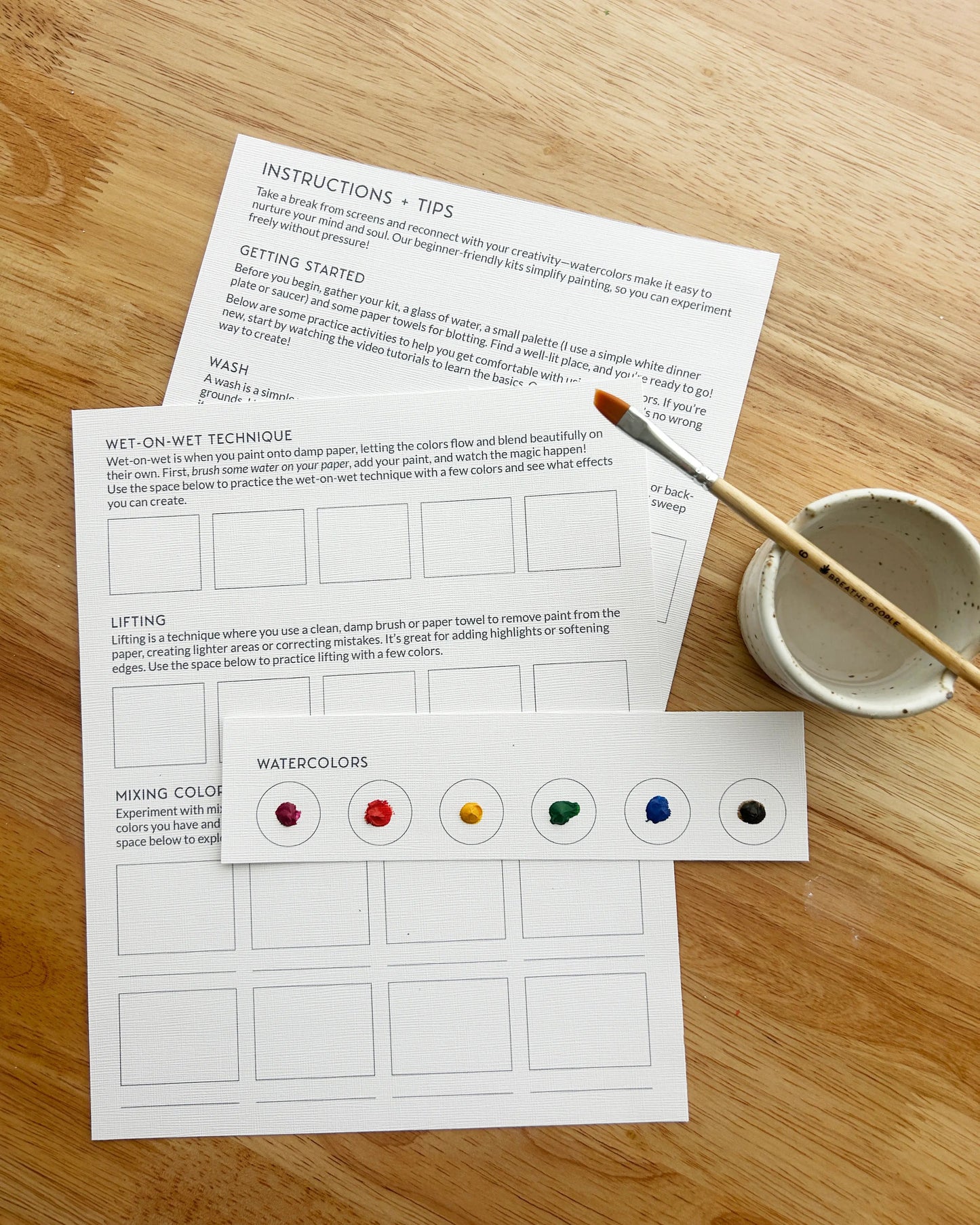 Desert Bloom All-In-One Watercolor Kit – Beginner Mindful Painting Set