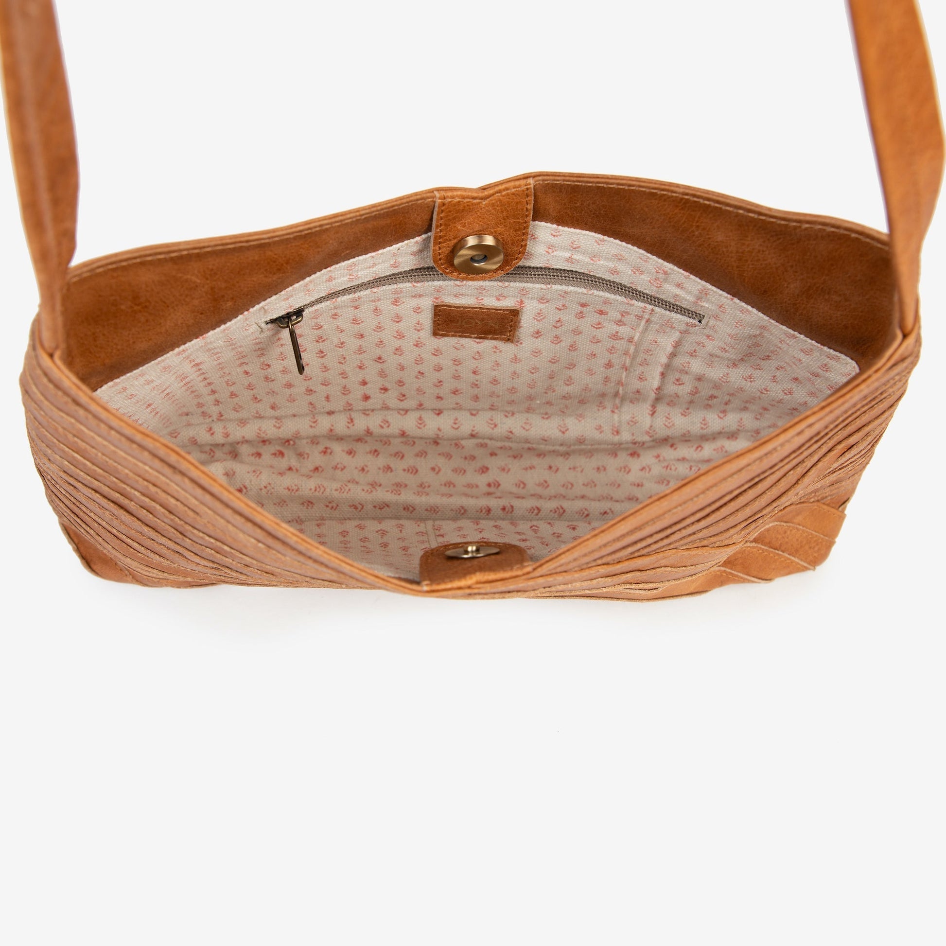 Crisscross Handbag - Camel