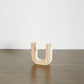U-Shaped Wooden Double Taper Candlestick Holder