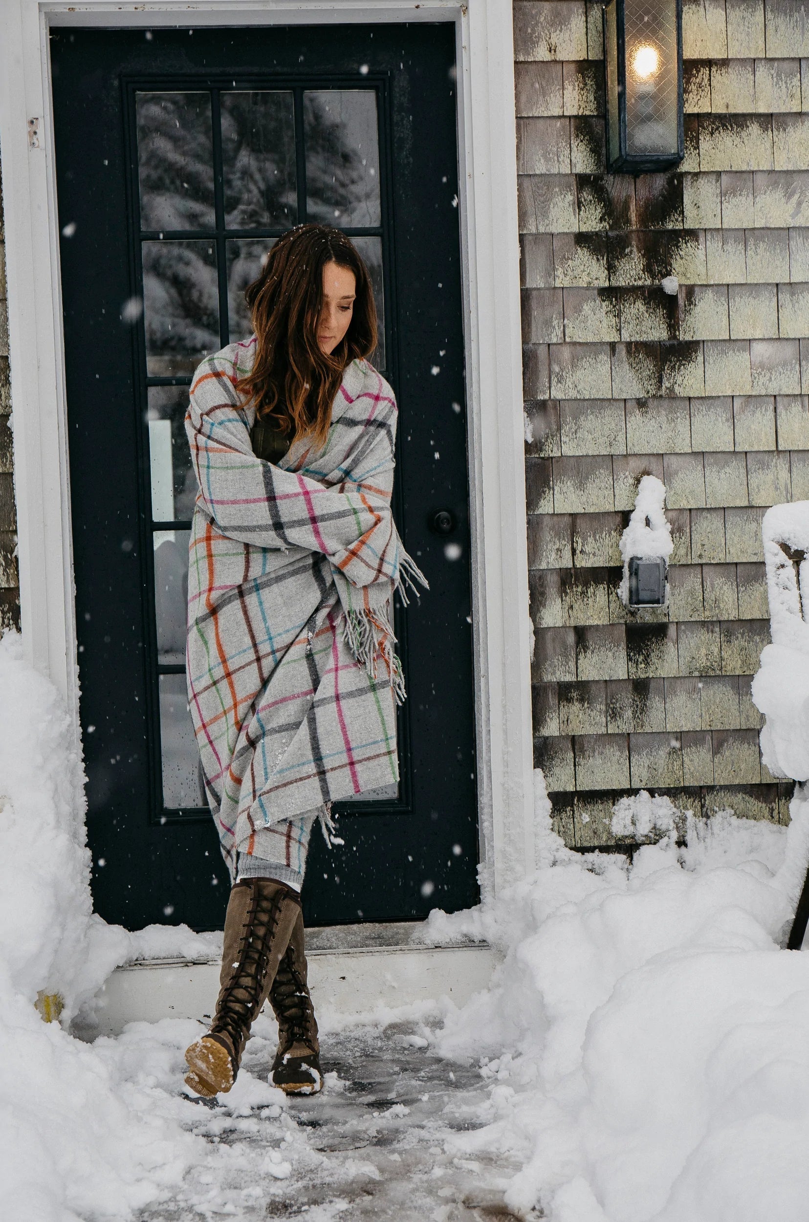 SALE Fog Plaid Multi Throw