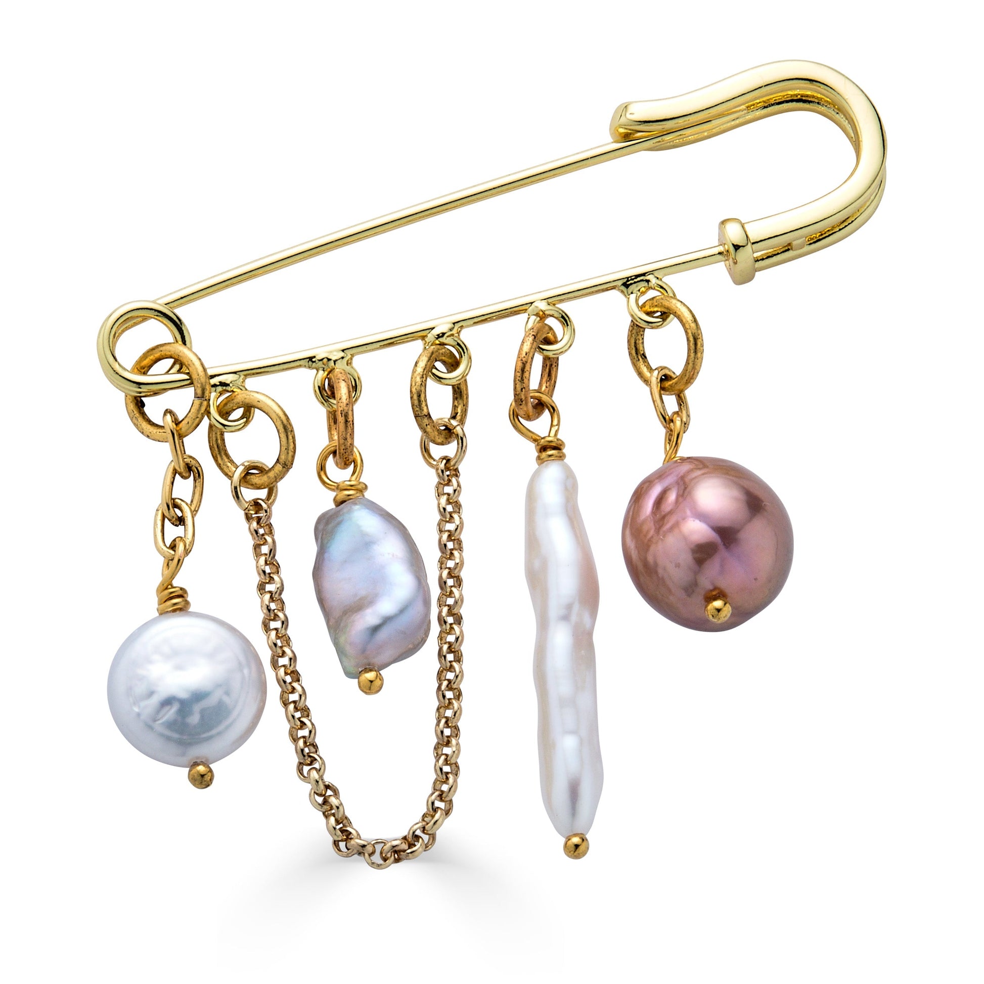 Colorful Pearl Brooch