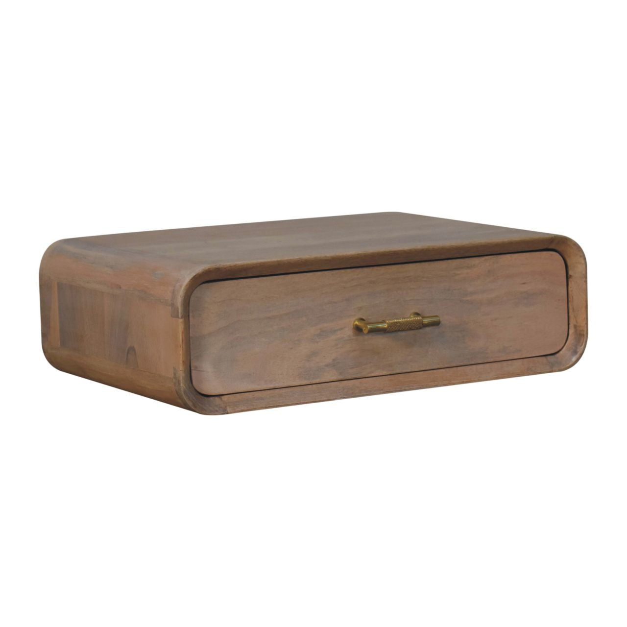 Solid Wood Sonoma T-Bar Wall-Mounted Nightstand
