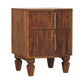 Solid Wood Louvre Bedside Unit