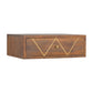 Solid Wood Floating Chestnut Brass Bedside