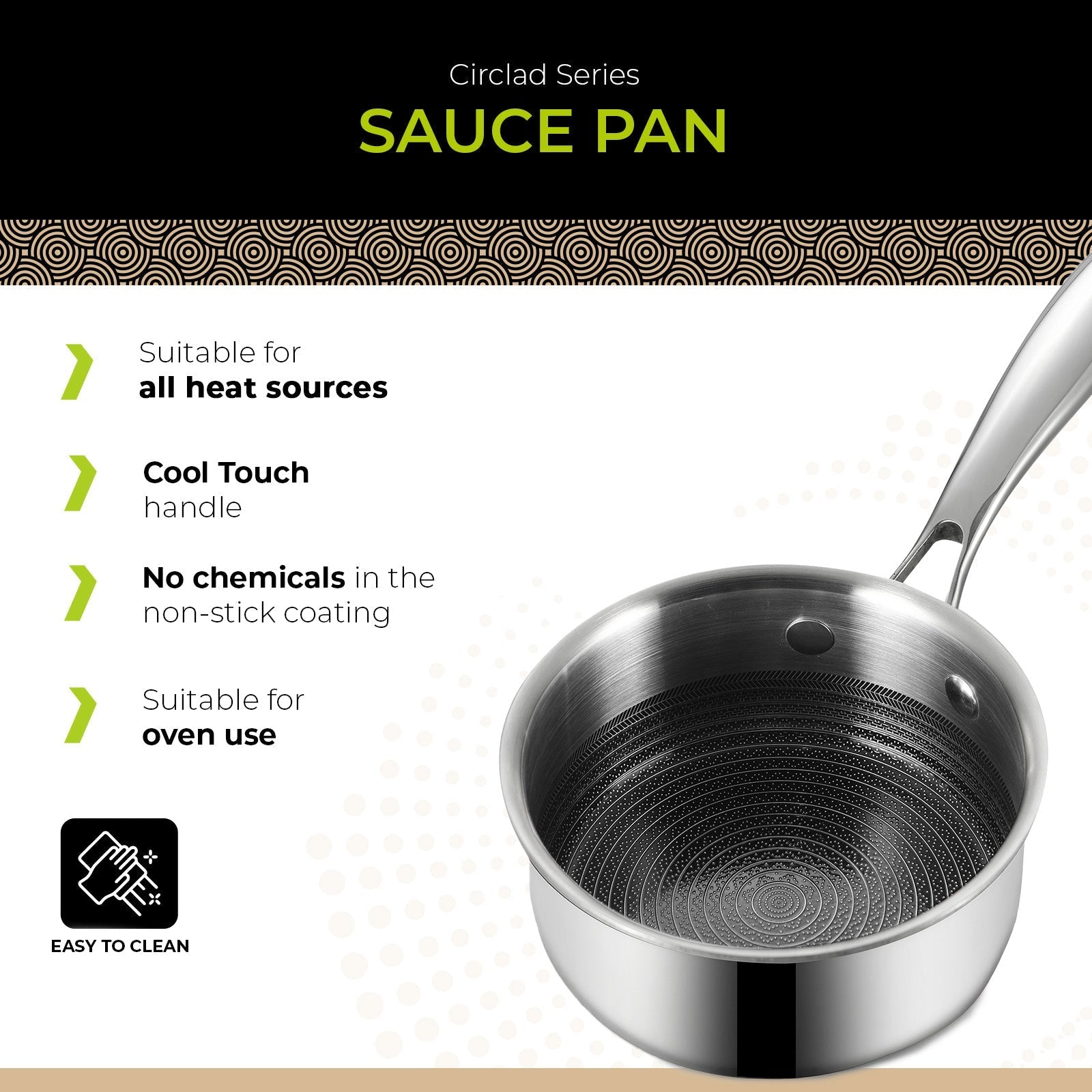 BE | LIVING CIRCLAD Series Sauce Pans with Lid
