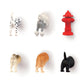 DOG BUTT MAGNETS 6 PER SET