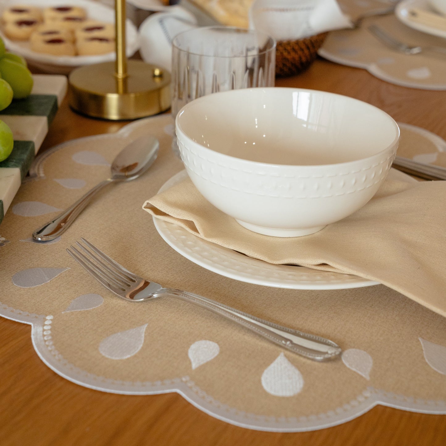 Ivory Petal Spill Proof Placemat