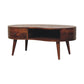Solid Wood Large Chestnut Wave Coffee Table