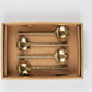 S/4 Flower Shaped Brass Cocktail Spoons