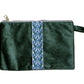 Velvet Tatreez Clutch - Green